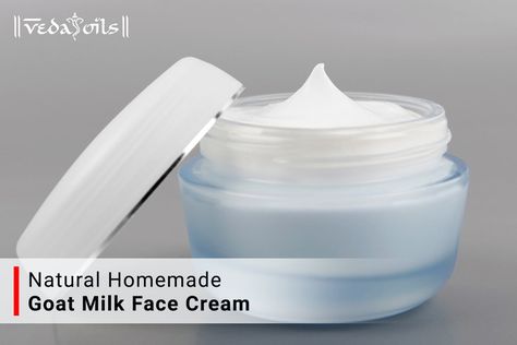 Goat Milk Powder, Face Cream Recipe, Milk Face, Hands On Face, Homemade Face Cream, Moisturized Skin, Glass Mixing Bowls, Glowing Face, Vanilla Essential Oil