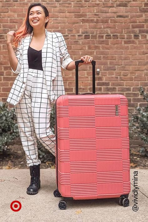 Check everything with trendy & stylish luggage that holds it all. It�s the perfect travel accessory that packs everything you need for a family weekend getaway or a solo vacay. Luggage Ads, Weekend Getaway Outfits, Weekend Family Getaways, Stylish Luggage, Family Weekend, Spinner Suitcase, Halloween Costume Outfits, American Tourister, Shipt Shopper