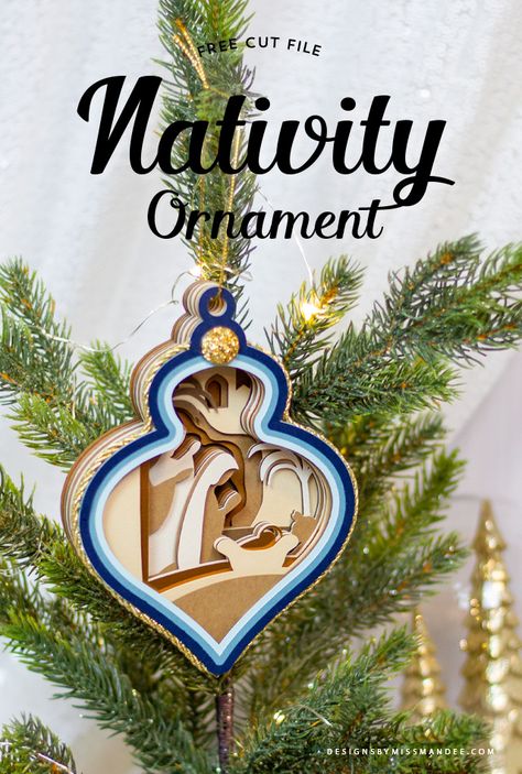 FREE Layered Nativity Ornament - Designs By Miss Mandee. Baby Jesus, Christ, Christianity, Christmas, Christmas craft, Cricut, cut file, free, free SVG, freebie, holiday, Jesus, Layered Nativity Ornament, Nativity, ornament, papercraft, shadowbox, silhouette, svg, winter. Craft Cricut, Diy Nativity, Christian Ornaments, Opening An Etsy Shop, Christmas Cut Files, Nativity Ornaments, Paper Crafts Card, Christmas Svg Files, Holiday Paper