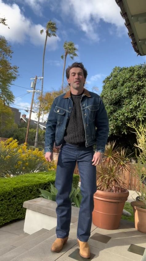 Log in | TikTok Men’s Outfit Ideas With Cowboy Boots, Jeans Mens Outfit, Albert Muzquiz, Albert Core, California Cowboy, Gents Fashion, Mens Cowboy, Jacket Fits, Mens Cowboy Boots