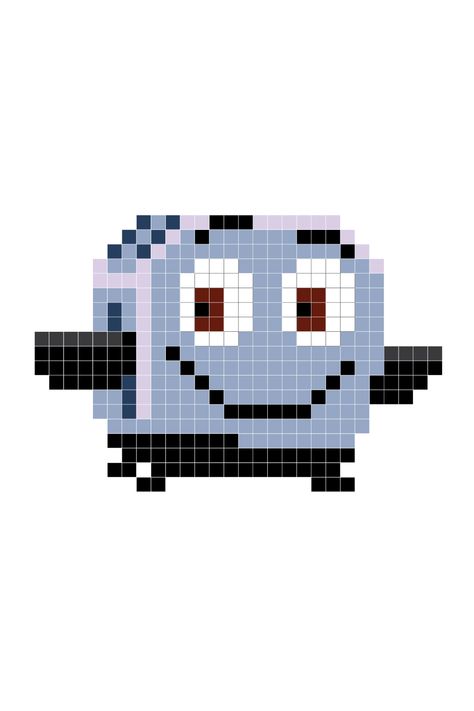 The Office Perler Beads, 90s Perler Bead Pattern, 90s Pixel Art, Emo Pixel Art, Cute Pixel Icons, Pixel Drawing Ideas, Minecraft Grid, Pixel Building, The Brave Little Toaster