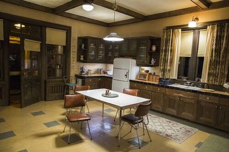 Bates Motel House, Dylan Massett, Gothic Interior, Wall Sconces Living Room, Motel Room, Bates Motel, Bates Family, House Blueprints, White Pine