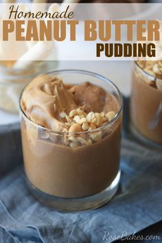 Peanut Butter Pudding, Butter Pudding, Homemade Pudding, Cold Desserts, Homemade Peanut Butter, Pita Chips, Peanut Butter Recipes, Butter Recipe, Chocolate Pudding