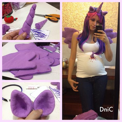 Halloween pregnant costume, my little pony, twiligth sparkle. My Little Pony Costume Diy, Karmaland Quackity, Twilight Cosplay, Pinkie Pie Costume, Pregnant Costume, Sparkle Cosplay, My Little Pony Cosplay, Mlp Cosplay, Small Projects Ideas