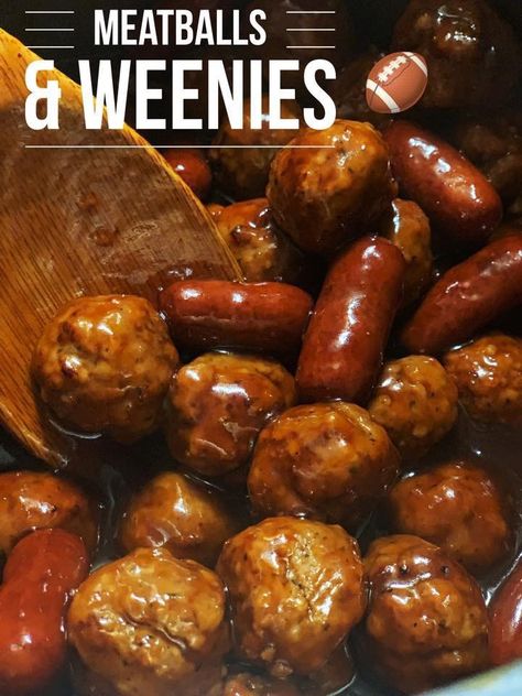 Whether it’s Super Bowl Sunday or anytime of year, these BBQ meatballs and weenies are perfect for family or crowd. Made in the Instant pot! Quick Party Appetizers, Bbq Grape Jelly Meatballs, Bbq Cocktails, Cocktail Weenies, Grape Jelly Meatballs Recipe, Super Easy Appetizers, Super Bowl Recipes, Jelly Meatballs, Grape Jelly Meatballs