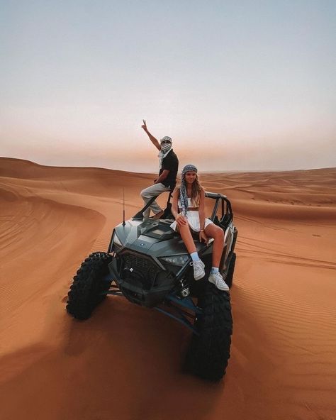 Dubai Picture Ideas, Desert Photoshoot Ideas, Dubai Photoshoot, Desert Pictures, Dubai Activities, Quad Biking, Dubai Safari, Safari Photography, Desert Photoshoot