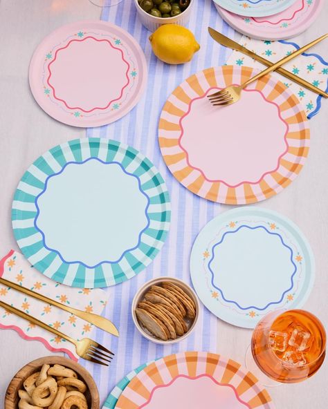 Must have plates for your next themed party.

xo, Fetti Italian Summer Paper Plates - 32 pk, 16 9" plates + 16 7" plates | Bachelorette Party Decorations, Last Toast Coast, Birthday Party Supplies, Flower Baby Shower, Stripe Cake Plates Italian First Birthday Party, Italian Bachelorette Party Theme, Summer Plates, Stripe Cake, Birthday Plates, Flower Baby Shower, Picnic Plates, Striped Cake, 7 Cake