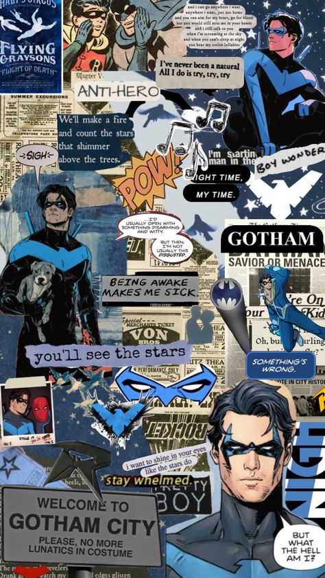 #nightwing #dickgrayson #blue #robin #boywonder #robinnumber1 #asesthetic #ikindahatethisone #batman #fyp #wallpapaer Dc Comics Wallpaper Iphone, Nightwing Wallpaper, Cant Sleep At Night, Batman Pictures, Dc Comics Wallpaper, Univers Dc, Batman Wallpaper, Dc Comics Artwork, Superhero Wallpaper