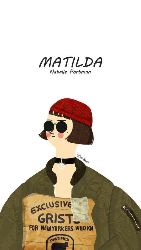 Leon Matilda Outfit, Matilda And Leon Art, Leon Matilda, Vector Illustration People, Disney Pop Art, Hand Painted Denim Jacket, Iphone Wallpaper Vintage, Bear Wallpaper, Text Art