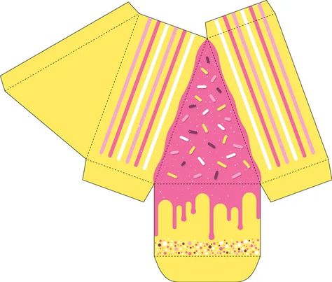 Box Cutout Template, Cake Slice Box Template, Cake Paper Craft, Cake Slice Boxes, Paper Cake Box, Box Vector, Cake Templates, Paper Toys Template, Paper Doll Template