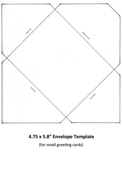 4.75 X 5.8" Envelope Template Printable pdf Envelop Pattern, Envelope Stencil Free Printable, Envelope Templates Free Printable, Envelope Patterns Templates, Envelope Pattern Printable, Diy Envelopes From Paper Template, Printable Envelopes Free Patterns, Envelope Diy Template, Envelope Templates