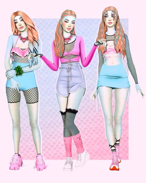 Sims Cc Monster High, Sims 4 Monster High Cc, Triplet Outfits, Sims Fits, Gta Outfits, The Sims 4 Pack, Disney Princess Challenge, Cc Folder, Sims 4 Anime