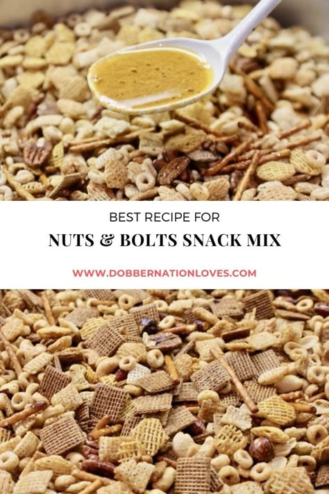 Recipe For Nuts And Bolts, Nuts And Bolts Recipe, Easy Holiday Snacks, Holiday Snack, Family Snacks, Chex Mix Recipes, Healthy Nuts, Snack Mix Recipes, Superbowl Snacks