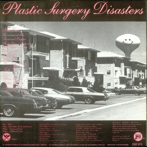 Back of Dead Kennedy's "Plastic Surgery Disasters" record with a pic of Calumet City IL. Calumet City Illinois, Glen Matlock, Punk Concert, Calumet City, Johnny Rotten, Dead Kennedys, Hanoi Rocks, Music City Nashville, The Cramps