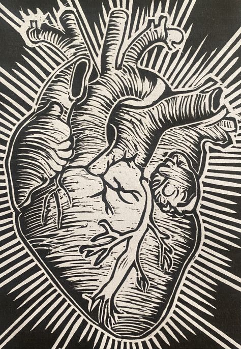 Woodcut Art, Relief Printmaking, Linocut Printmaking, Lino Art, Old School Tattoo Designs, Relief Printing, Art Appliqué, Linocut Art, Muse Art