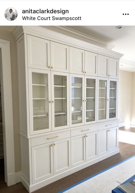 Tall Cabinets In Dining Room, Built In China Cabinet Dining Room, Built In Dining Room Hutch, Dish Pantry, Built Ins Dining Room, Living Room Hutch, Dining Room With Built Ins, Kitchen Built Ins, Ikea Dining Room