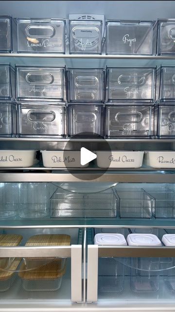 How To Organize Your Fridge, Fridge Restock Video, Aesthetic Fridge Organization, Fridge Organization Ideas, Fridge Organisation, Fridge Restock, Satisfying Organization, Fridge Drawers, Fridge Organizer