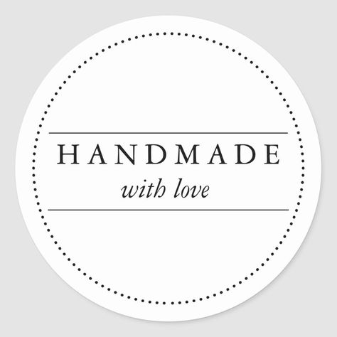 Handmade With Love Sticker stickersetoileor Handmade With Love Logo, Designing Stickers, Handmade With Love Stickers, Sticker Design Ideas, Handmade Logo Design, Thermal Stickers, Sticker Business, Label Ideas, Handmade Logo