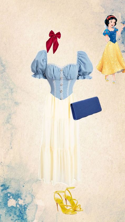 snow white inspired fit #disney #snowwhite #outfitinspo #princess Snow White Outfit Ideas, Snow White Inspired Outfit, Descendants Auradon, Eras Colors, Senior Dress, Snow White Outfit, Bounding Outfits, Snow White Outfits, Theatre Outfit