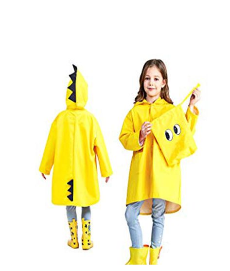 Baby Raincoat, Girls Rain Coat, Rain Cape, Raincoat Kids, Raincoat Jacket, Kids Rain, Dinosaur Funny, Cartoon Dinosaur, Rain Gear