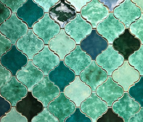 Moroccan tiles ceramic tiles turquoise oriental | Etsy Bedroom Moroccan Style, Moroccan Bathroom, Fish Scale Tile, Moroccan Interiors, Unique Tile, Colourful Tile, Mediterranean Decor, Moroccan Tiles, Bohemian Bedroom Decor