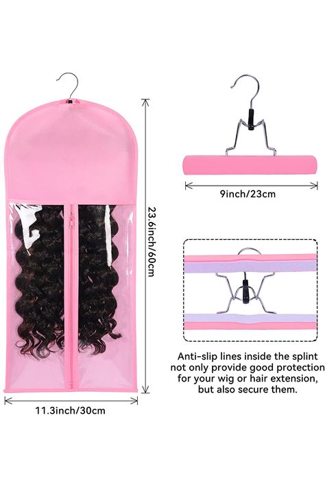 Wag Hair, Wigs Storage Ideas, Hair Extension Storage, Hair Extension Holder, Wig Storage, Pink Hair Extensions, Wig Sale, Hair Saloon, Well Images