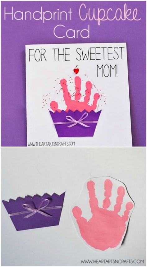 25 Adorable DIY Mother’s Day Cards That Kids Can Make #diy #crafts #kidscrafts #mothersday #cards Mothers Day Crafts Preschool, Easy Mother's Day Crafts, Diy Mother's Day Crafts, Mother's Day Projects, Cupcake Card, Mother's Day Activities, Mothers Day Crafts For Kids, Birthday Kids, Birthday Crafts