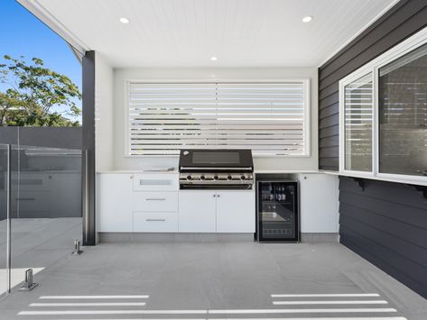 Outdoor Alfresco Kitchen, Alfresco Area Australia, Outdoor Rooms Australia, Outdoor Bbq Kitchen Australia, Outdoor Bbq Area Australia, Alfresco Bbq Ideas, Alfresco Kitchen Ideas Australia, Back Verandah Ideas Australia, Enclosed Alfresco Ideas Australia