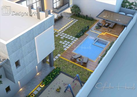 School Landscaping, Sports Training Facility, Modern Exterior Design, Luxury Pools Backyard, Luxury Landscape, Outdoor Wall Fountains, Pool House Designs, Tv Set Design, Luxury Landscaping