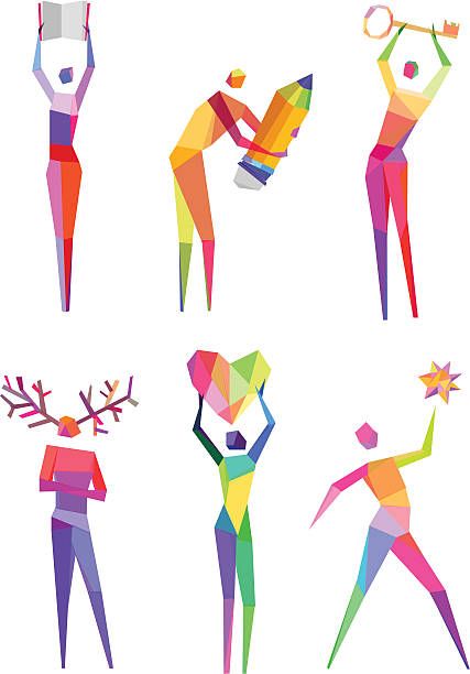 26,023 Abstract Person High Res Illustrations - Getty Images Geometric Human Figures, Abstract People Illustration, Abstract Character Design, Abstract Person, Geometric Character, Geometric People, People Graphic, People Drawings, Poster Flat