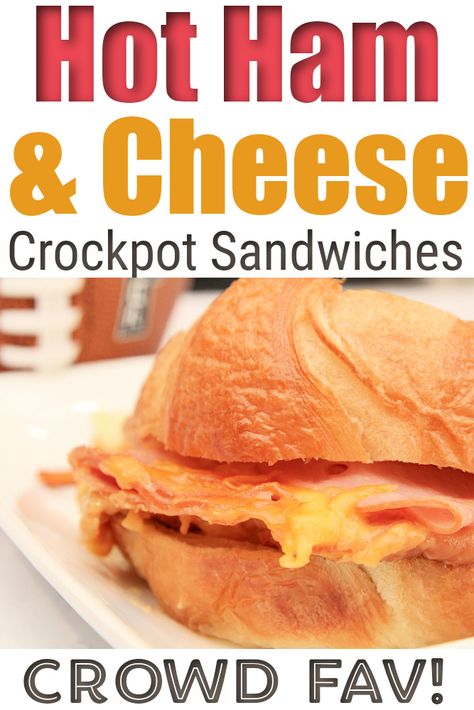 Crockpot Sandwiches, Hot Ham Sandwiches, Hot Ham And Cheese, Team Meal, Crockpot Lunch, Hot Sandwich Recipes, Raisin Bran, Breakfast Cookie Recipe, Crockpot Ham