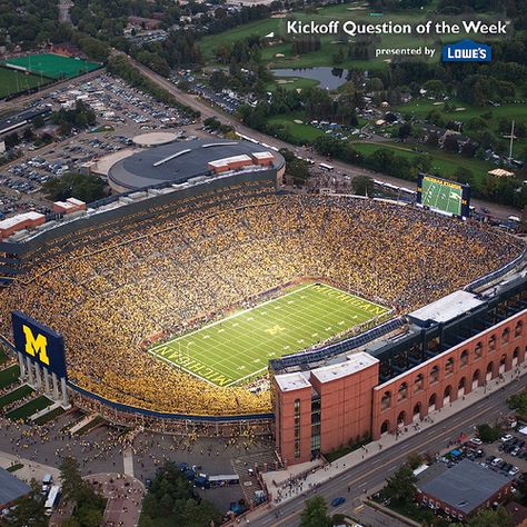 The Big House: The best college football stadium in the nation. U Of M Football, Biggest Stadium, Michigan Go Blue, University Of Michigan Wolverines, Wolverines Football, Michigan Wolverines Football, Michigan Sports, Football Ticket, Stadium Design