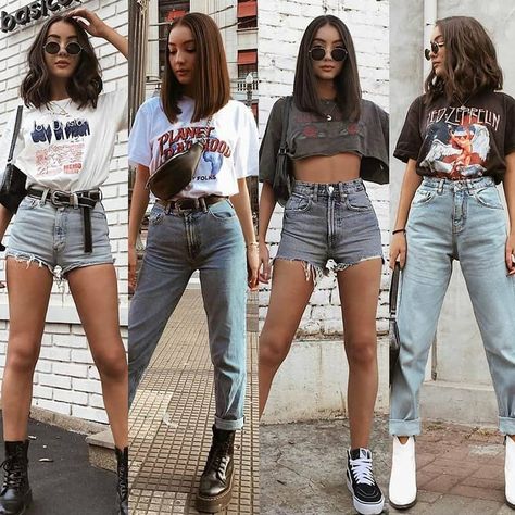 @takoutfits on Instagram: “Which outfits?🎉” Rocker Girl Outfits, Rocker Chic Outfit, Chic Outfits Edgy, Rocker Chic Style, Grunge Aesthetics, Afro Punk Fashion, Look Festival, Pastel Outfit, Rock Outfits