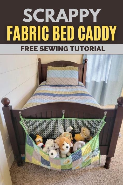 Bed Pockets Pattern Bedside Caddy, Sewing Projects For Around The House, How To Hang Bags In Room, Sewing For Home Decor, Minky Sewing Projects, Sewing Memory Projects, Diy Sewing Gifts For Kids, Kid Friendly Sewing Projects, Sewing For Kids Projects