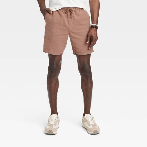 Spruce up your casualwear closet with these 7-Inch Everyday Relaxed-Fit Pull-On Shorts from Goodfellow & Co™. These regular-fit shorts made from soft fabric make a comfy staple for warm-weather wear or year-round indoor wear. Hitting above the knee, they feature a solid color for easy coordination with a variety of casual looks. The front drawstring fastening offers a secure fit, while the side pockets and a back patch pocket provide space for your everyday essentials. Goodfellow & Co™: Where st Mens Shorts Summer, Weather Wear, Shorts Summer, Everyday Essentials, Drawstring Waistband, Men's Style, Workout Shorts, Warm Weather, Soft Fabric