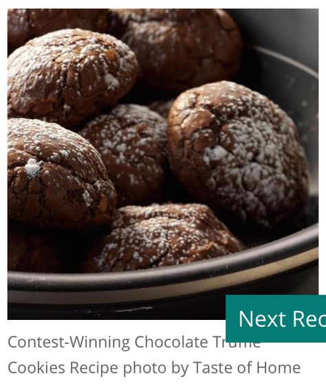 Chocolate Truffle Cookies Recipe, Chocolate Truffle Cookies, Truffle Cookies, Chocolate Crinkle, Cowboy Cookies, Molten Lava Cakes, Fudge Cookies, Chocolate Crinkle Cookies, Baking Cocoa