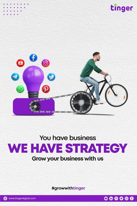 Advertise With Us Design, Grow Your Business With Us, Tinger Digital Marketing Posts, Digital Marketing Poster Social Media, Unique Ads Creative Advertising, Technology Creative Ads, Creative Digital Marketing Posts, Business Post Ideas, Social Media Marketing Creative Ads