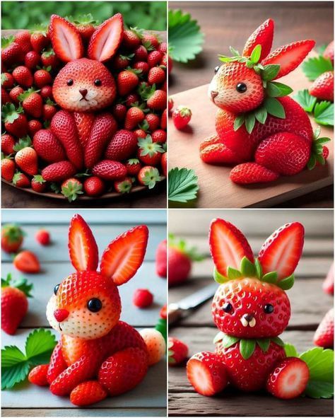 Food Art Ideas, Valentines Party Food, Fruit Creations, Decorações Com Comidas, Food Art For Kids, Food Sculpture, Amazing Food Decoration, Fruit And Vegetable Carving, Kawaii Cooking