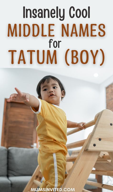 Struggling to find the perfect middle name for Tatum both girls and boys? Check out this huge list of 130 middle names that go with Tatum to find a middle name you'll love. Tatum middle names. Middle names for Tatum. Middle names that go with Tatum. Middle names to go with Tatum. Tatum name. Boy middle names. Boy names. unique boy names. Tatum. Tatum Name, Baby Biy Names, Trendy Boy Names, Edgy Boy Names, Simple Boy Names, Christian Baby Boy Names, Hebrew Boy Names, Classic Baby Boy Names, Short Boy Names