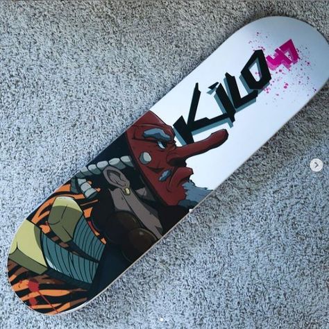 Boys Anime Aesthetic, Skateboard Artwork, Graffiti Furniture, Painted Skateboard, Graffiti Ideas, Longboard Design, Skateboard Aesthetic, Skateboard Deck Art, Skateboard Art Design