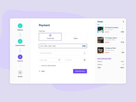 Daily UI Challenge - Credit Card Checkout by Rahul Ninave on Dribbble Credit Card Website, Ui Website, Card Ui, Checkout Page, Ui Design Website, Card Payment, Daily Ui, Credit Card Payment, Accounting And Finance