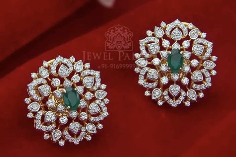 Big Studs Earrings Indian, Diamond Studs Indian, Gold Studs Earrings Indian, Big Diamond Earrings, Diamond Buttalu, Diamond Earrings Indian, Big Stud Earrings, Wedding Jewelry Sets Bridal Jewellery, Real Diamond Earrings