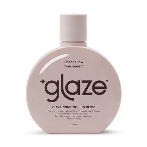 For Shiny Hair: Glaze Sheer Glow Transparent Conditioning Super Gloss Hair Mask Glossed Hair, Glossy Hair Mask, Silky Shiny Hair Mask, Glossy Hair Products, Mask For Hair Shine, Glaze Hair, Clear Gloss Hair Dye, Hair Treatments, Glaze Hair Gloss