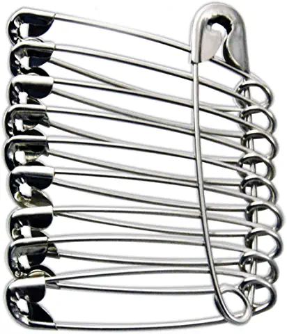 Amazon.co.uk : giant safty pins How To Make Jeans, Large Safety Pin, Sock Organization, Safety Pin Brooch, Pin Lock, Crochet Supplies, Safety Pins, Sewing Organization, Small Pin