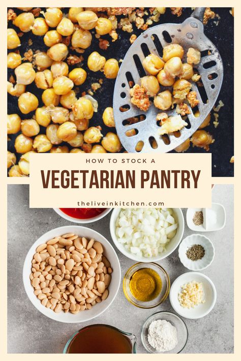 Vegetarian Must Haves, Vegetarian Pantry Staples, Being Vegetarian, Vegetarian Chili Easy, Stock Your Pantry, Vegan Pantry, Non Dairy Milk, Camp Food, Meatless Dinner