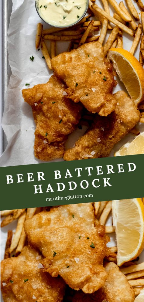 Beer Battered Haddock Recipes, Battered Haddock Recipes, Haddock Fish And Chips, Beer Battered Fish Sandwich, Fried Haddock Recipes Fish Fry, Easy Haddock Recipes, Haddock Fish Tacos, Haddock Fish Recipes, Haddock Sandwich