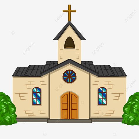 Community Places Pictures, Church Cartoon, Community Clipart, Town Cartoon, Building Clipart, Church Clipart, Church Illustration, Building Png, Vector Building