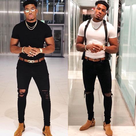 Caesar Chukwuma, Esq. on Instagram: “Who did it better, 27 or 28 year old Caez? Which birthday fit do you like more? Can’t go wrong with all black 🤷🏽‍♂️” Black Men Night Out Outfit, Mens Date Night Outfit Summer, Grown Man Style Casual, Black Mens Summer Fashion, Male Date Night Outfit, Men Dinner Outfit Night, Black Men Date Night Outfit, Caesar Chukwuma, All White Mens Outfit