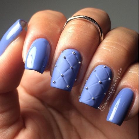 Textured Nail Art, Quilted Nails, Nail Effects, Nude Nail Designs, Sweater Nails, Blue Nail Art, Another Dimension, New Nail Art, Winter Nail Art