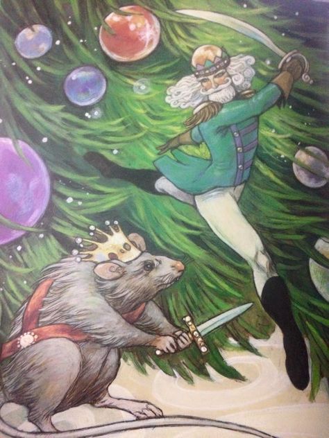 The Nutcracker- The Nutcracker and the Mouse King Rat King Nutcracker, Nutcracker Drawing, Rebecca Guay, Nutcracker And The Mouse King, King Nutcracker, The Mouse King, Jane Yolen, Rat King, Mouse King